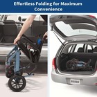 21 Lbs Lightweight Elderly Transport Wheelchair Portable Folding Transport Chair