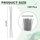 120 Pcs Florist Wire 0 35mm 28 Gauge Floral Flower Stem Wire  Galvanized Silver