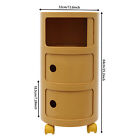 3 Levels Round Storage End Table Chest Nightstand With Storage Space 88lbs