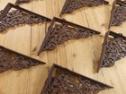 8 Cast Iron Shelf Brackets New Old Style Rustic 7 75  X 6 25  Corbels Book Wall