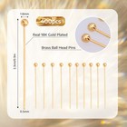 400 Pcs 14k Gold Plated Ball Head Pins 20mm Jewelry Making