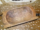 Carved Wooden Dough Bowl Primitive Wood Trencher Tray Rustic Home Decor  19 