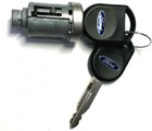 For Ford Oem Ignition Switch Lock Cylinder W 2 Transponder Chipped Blue Logo Key