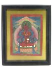 Pair Of Small Original Framed Tibetan Buddhist Thangka Paintings 4-5 8  X 5-5 8 