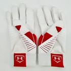 Under Armour Clean Up Batting Gloves Women s Medium White red