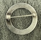 Vintage Wreath Brooch Sterling Silver Circle Pin Jewelry