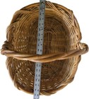 Large Vintage Woven Willow Gathering Basket Rustic Farmhouse Harvest Handle 18 