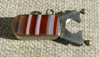 Antique Banded Agate Small Watch Fob Cigar Cheroot Cutter C 1890s - Early 1900s 