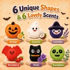 Halloween Bath Bombs For Kids  6 Spooky Shapes  Trick Or Treat Gift Set
