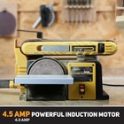4 5amp Belt Disc Sander Combo  4x36 In  Belt 6 In  Disc Sander With 3 4hp Motor