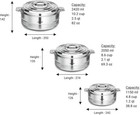 Milton Fortuner 3-pc Set Insulated Hot cold Thermo Stainless Steel Casserole