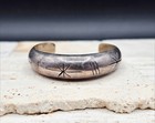 Rare Semi-domed Vintage Taxco Mexico Sterling Cuff Bracelet Engraved Signed