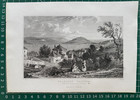 1831 Antique Print  Falmouth Harbour   Pendennis Castle  Cornwall After T  Allom
