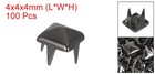 100 Pcs Pyramid Rivets For Clothing  4mm 4-jaw Square Rivets  Black