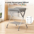 Folding Baby Changing Table Portable Diaper Changing Station With Lockable Wheel