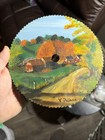 Old Fall Farm Vintage Saw Blade  Hand Painted  Rustic Home Decor 