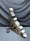 Single Antique One Distressed Roof Corbel 18x21 Shabby Wood Vtg Old 660-24b