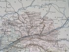 1887 Antique Original Map Of Department Of Indre-et-loire Tours   France