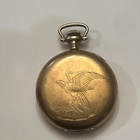 Burlington Special  Case Two Plates Solid Gold  Foe Eagle