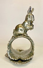 Reed   Barton 1824 Collection Rabbit Silverplate 2000 Napkin Ring Holder