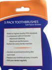 Brush  n Clean 5 Pack Soft Nylon Bristle Toothbrushes New In Pkg W  Free Ship 