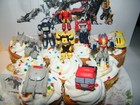 Transformers Cake Toppers  Set Of 12 With 10 Figures   Vehicles  Tattoo And Ring