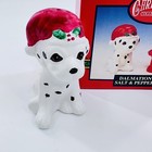 Vintage Christmas Dalmatian Dog   Fire Hydrant Salt   Pepper Shakers Collectible