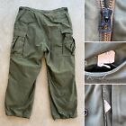 1950s Us Army M-1951 Og 107 Field Trousers Large Regular Cargo Pants Vtg 50s