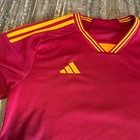 Adidas As Roma 23 24 Home Soccer Stadium Jersey Men   s Size L Red Orange