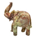 Vintage Onyx Marble Handmade Elephant Statue Figurine Decor Piece  Home   Office