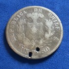 1882 So Chile Un Peso Km 142 1 Silver Condor Santiago Mint 23 2g Holed Coin 