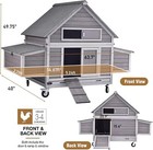 Gutinneen Chicken Coop Poultry Cage On Wheels Outdoor Duck Coop Wooden Hen House