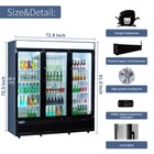 72  W Merchandiser Commercial Display Refrigerator 3 Glass Door Reach-in Upright