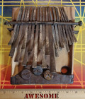Vintage Old Tribal African Mbira Folk Instrument Piano Kalimba Wall Art