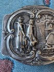 Antique Dutch H  Hooijkaas  hh   833 Sterling Silver Embossed Hinged Trinket Box