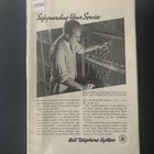 Vintage 1936 Bell Telephone System Safeguarding Your Service Ad Advertisement