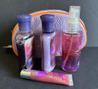 Bath   Body Works Twilight Woods Shower Gel Lotion Mist Lip Gloss Makeup Bag Set