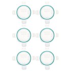 Snapware 7202r 1-cup Clear Total Solutions Lid W  Teal Blue Gasket  6-pack 