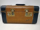 Carilite Travel Suitcase Train Luggage Cosmetic Case W  Handle Vintage 1940s