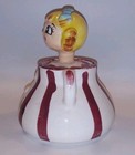 Rare Vintage Holt Howard  miss Blondie  Pixieware Ketchup Container Mcm Kitsch