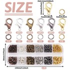 Pandahall 6 Colors Jewelry Finding Kits With 5mm Open Jump Rings   12x6mm