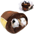 Guinea Pig Bed Cuddle Cave Warm Fleece Cozy House Bedding Sleeping Cushion