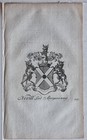 1768 Antique Print Family Crest Coat Of Arms Nevill Lord Abergavenny