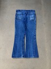 Vintage 70   s Levi   s 646 Big E Orange Tab Bellbottom Flare Faded Jeans Size 36x30
