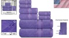 Bath Towel Set Of 8 Cotton Soft Absorbent Bathroom Towels For Adults