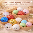 Dumpling Squeeze With Box Soft Steamed Bun Sensory Fidget Toys For Stress Relief