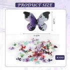 100 Pcs Mini Resin Butterflies For Nail Art   Miniature Decor Colorful Mini Bu  