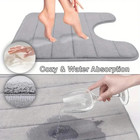 Super Absorbent U Shaped Toilet Mat Non Slip Bathroom Carpet Rug