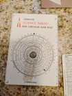 Sama   Etani Concise Chemical Science Tables And Circular Slide Rule 1968 Vtg Us