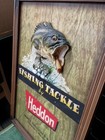 3-d Heddon Fishing Tackle Sign Rare And Vintage